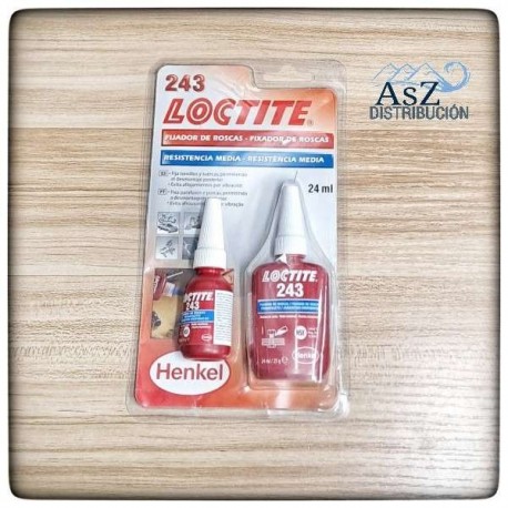Loctite 243 Fijador resistencia Media Piezas aceitadas