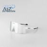 Gafas Deportivas BEAT RACE - Blanco & Negro con Lentes de Espejo Plateado 4kaad