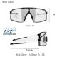 Gafas Deportivas BEAT RACE - Blanco & Negro con Lentes de Espejo Plateado 4kaad