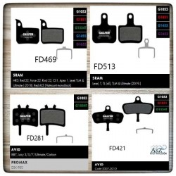 Pastillas Galfer Avid y Sram
